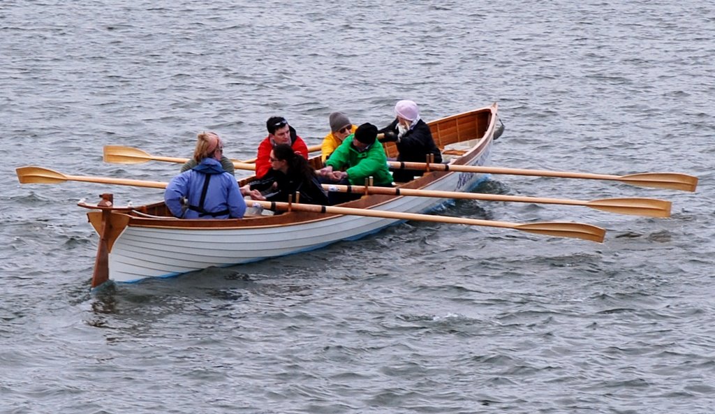 Bristol Docks, traditional pilot gig boat rowing. by royalalbert13