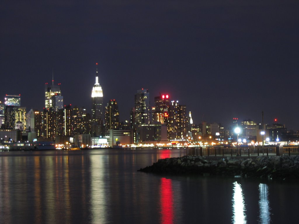 NYC Hudson Waterfront from Weehawken by David Nesnadny