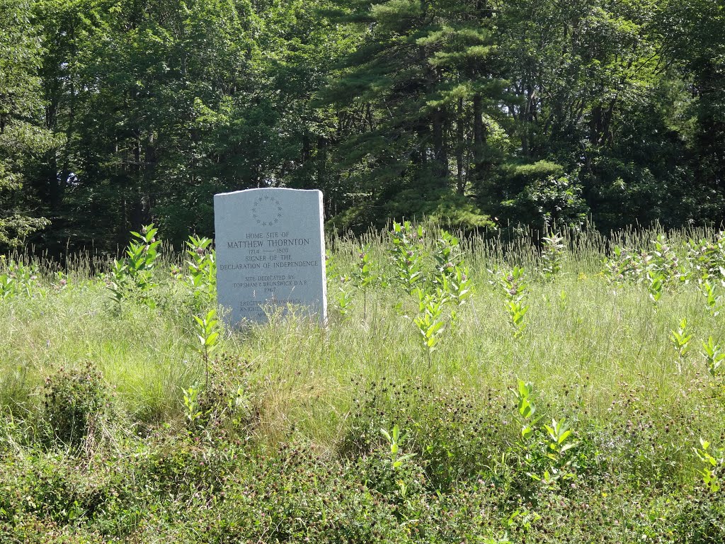 Home site of Matthew Thornton, 1714-1803, signer of the Declaration of Independence. Rossmore Rd., Brunswick, Maine by Taoab