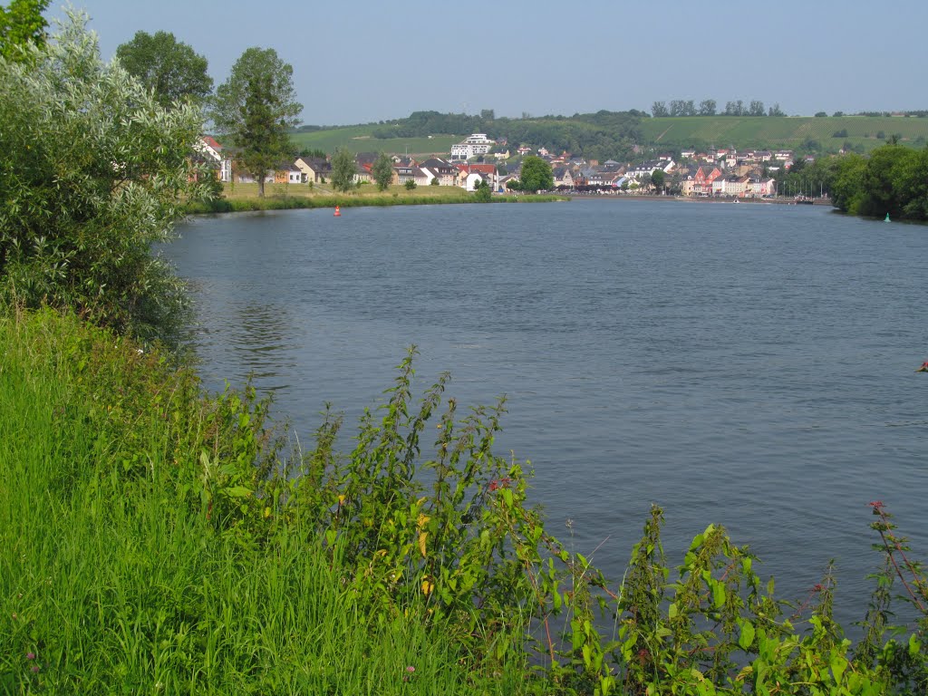 Cycle trip B-G-L 2013-07: River Moezel with Oberbillig by Seimen Burum