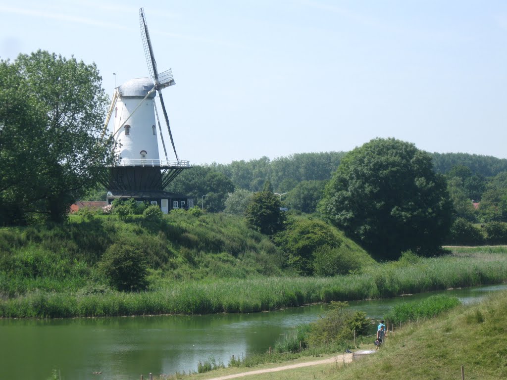 Mill " De Koe'" (the cow ), Veere, Netherlands by Lucien Kivit