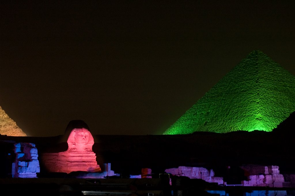 Giza Light Show by Richard Trousdale