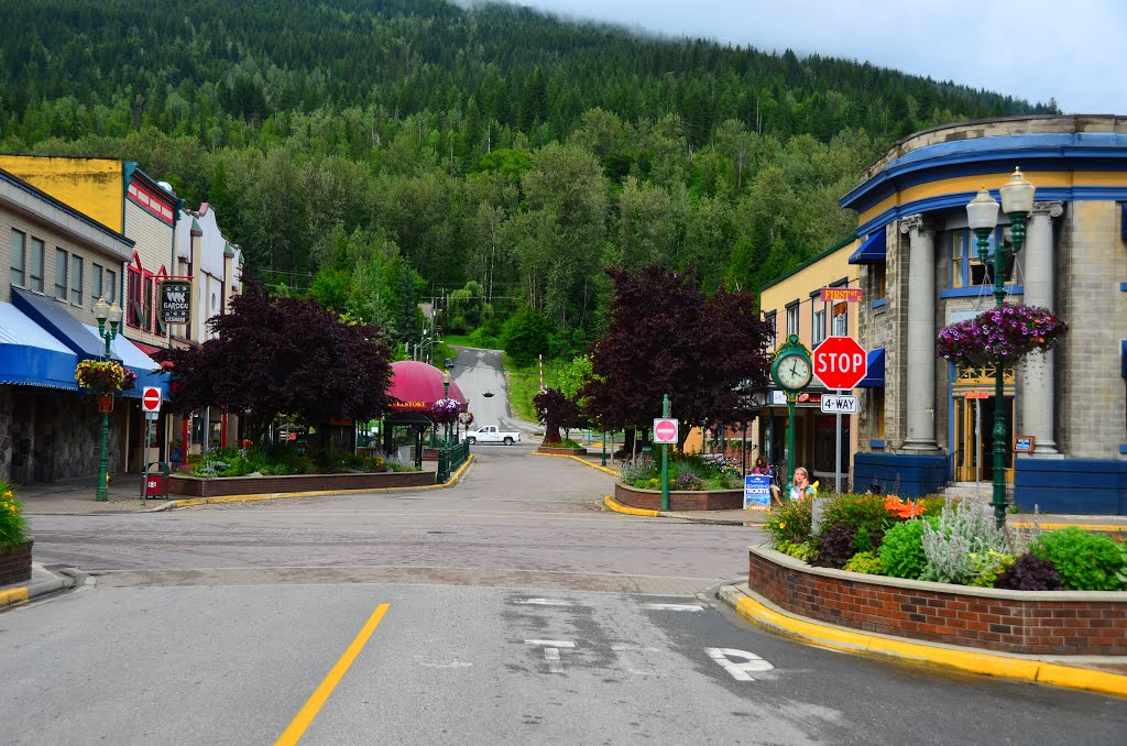 Revelstoke British Columbia Downtown. by Merle Layden