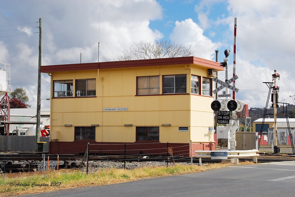 Cootamundra South Signal Box, April 2007. by Adrian Compton