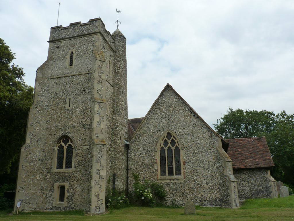 Church of St John the Baptist - Sutton at Hone by kentpast.co.uk