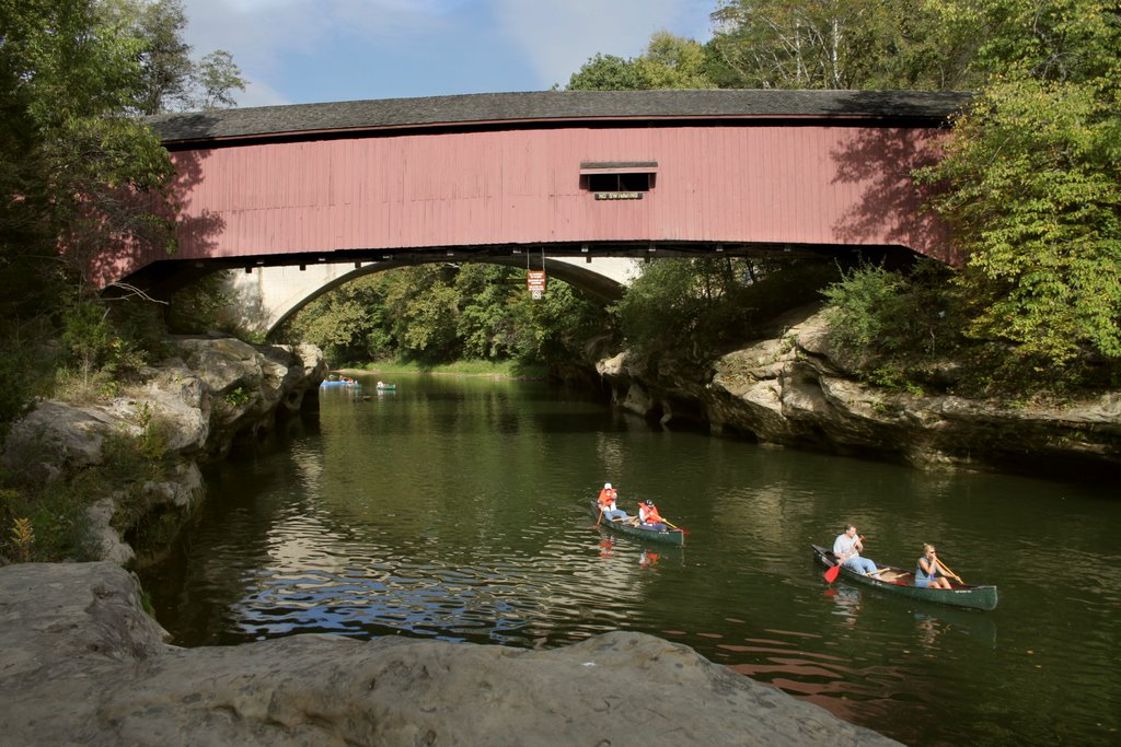 Narrows Covered Bridge by David Conger