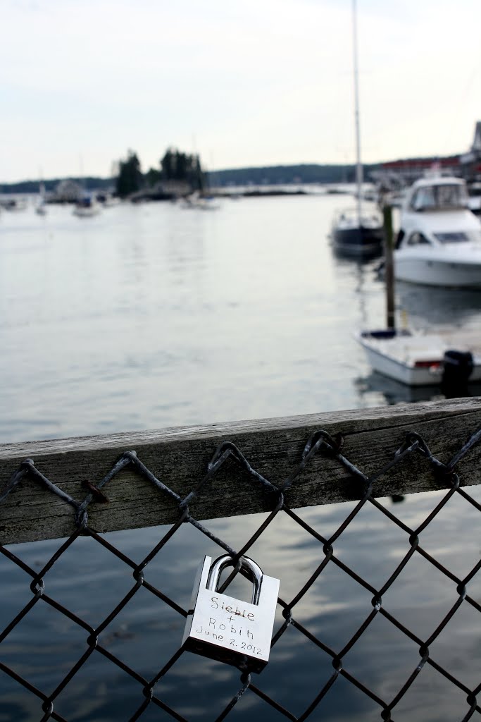 Love Lock Boothbay Harbor by D.Campbell