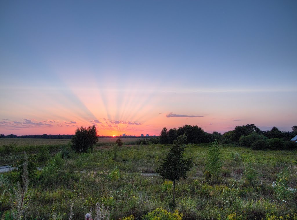 Thermometer Siedlung im Abendrot [HYPA.BE®LIN] by HYPA Berlin