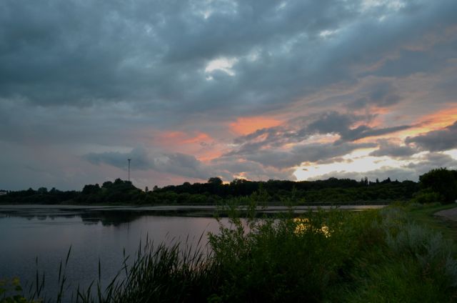 Park Lake Sunset by R. Nordstrom