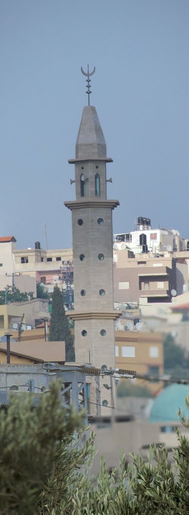 Sajur, looking at the Arab village of Rami, The Mosque  , Israel by Kobi Zilberstein