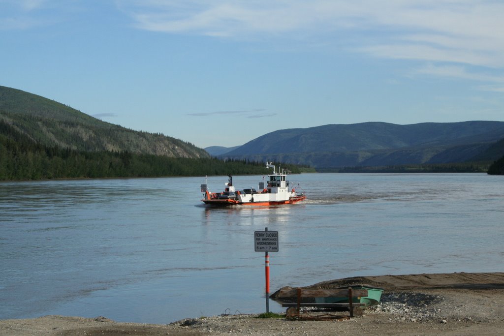 Yukon River Ferry at Dawson City by Aaron Richmond