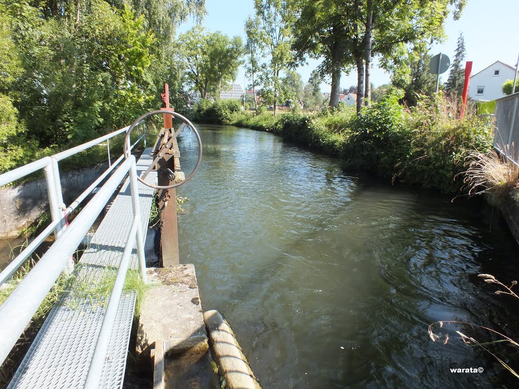 Heimertingen > Brücke und Wehr über/in der Memminger Ach, B 300 (i) by warata