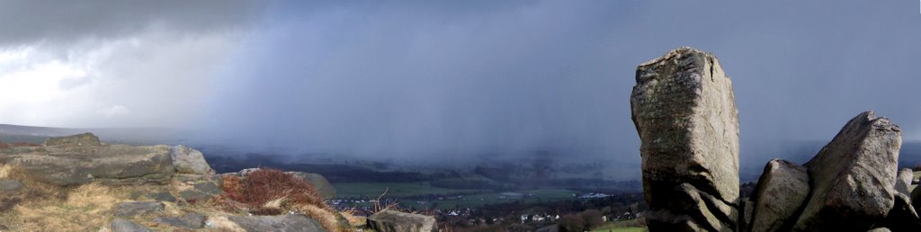 Snow fall missing Ilkley Moor by greyseal