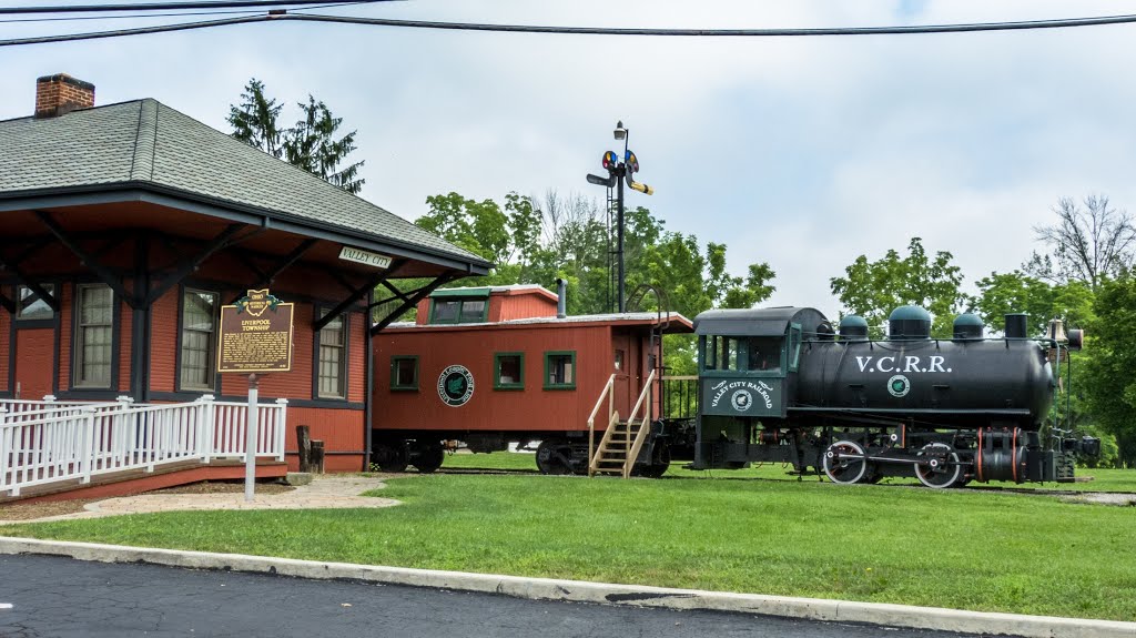 Ohio Historical Marker Valley City Depot by D200DX