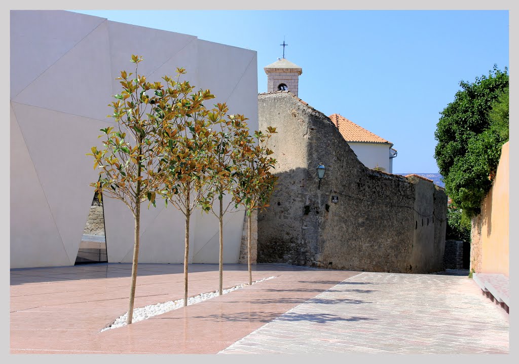 Krk, Square of the Glagolitic Monks /reflections by dlgm.clare