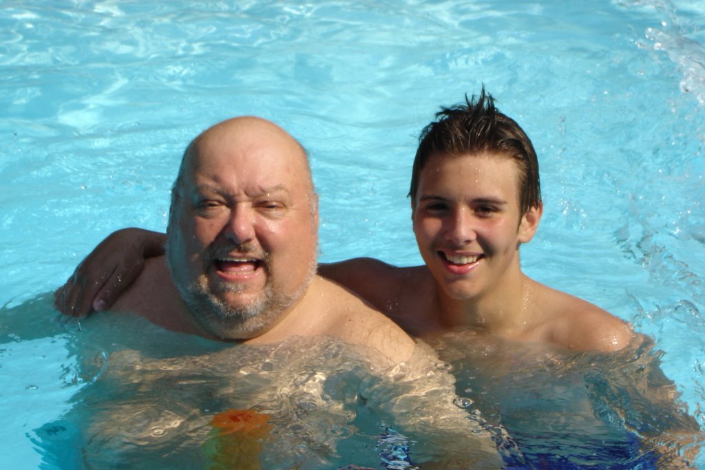 David & Pop Pop in the pool by TheMagikRat