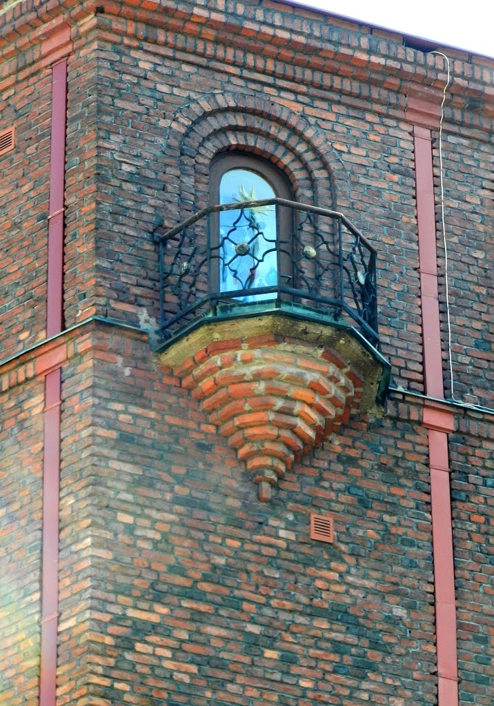 The balcony of the building on Vänrikki Stoolin katu. by Nadja Zhukova