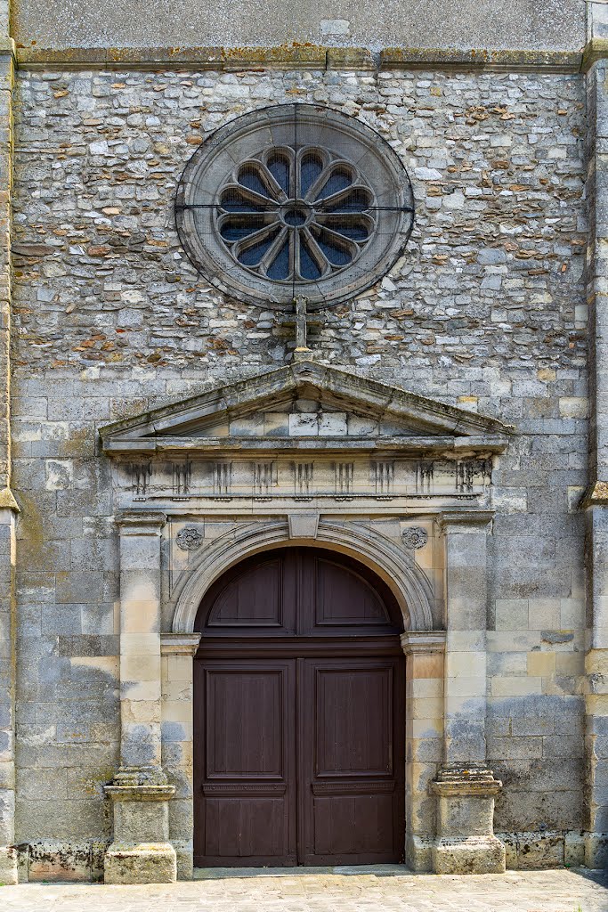 Rosette et potail église Mareil-en-France by Berpiet