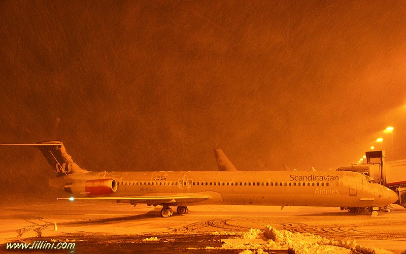 Athens International Airport under the snow by marcolillini