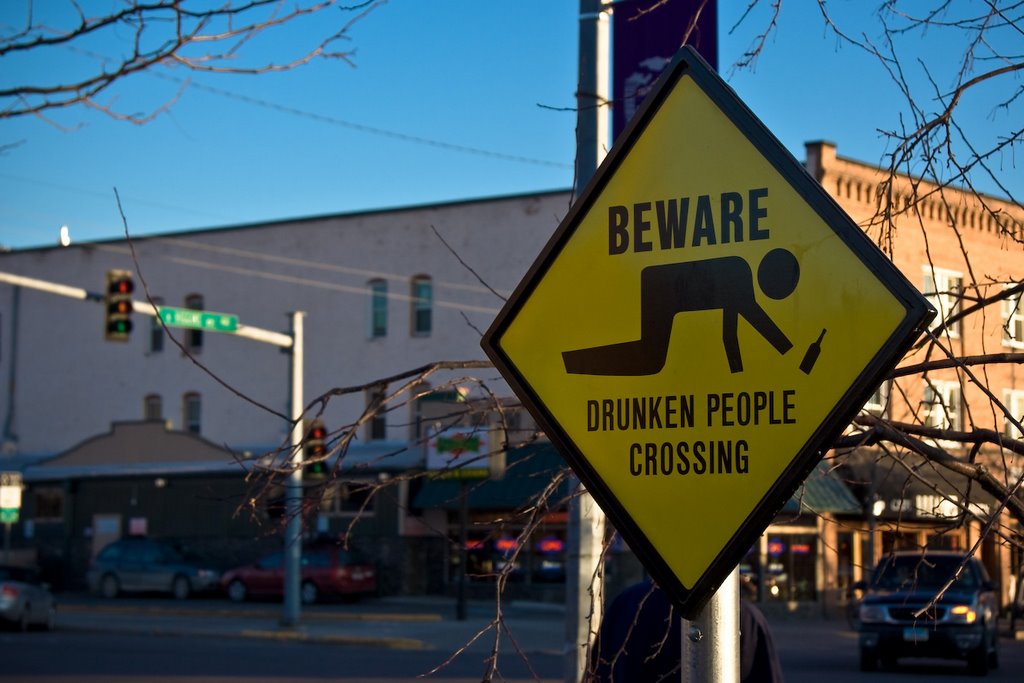 Drunken People Crossing by Senex Prime