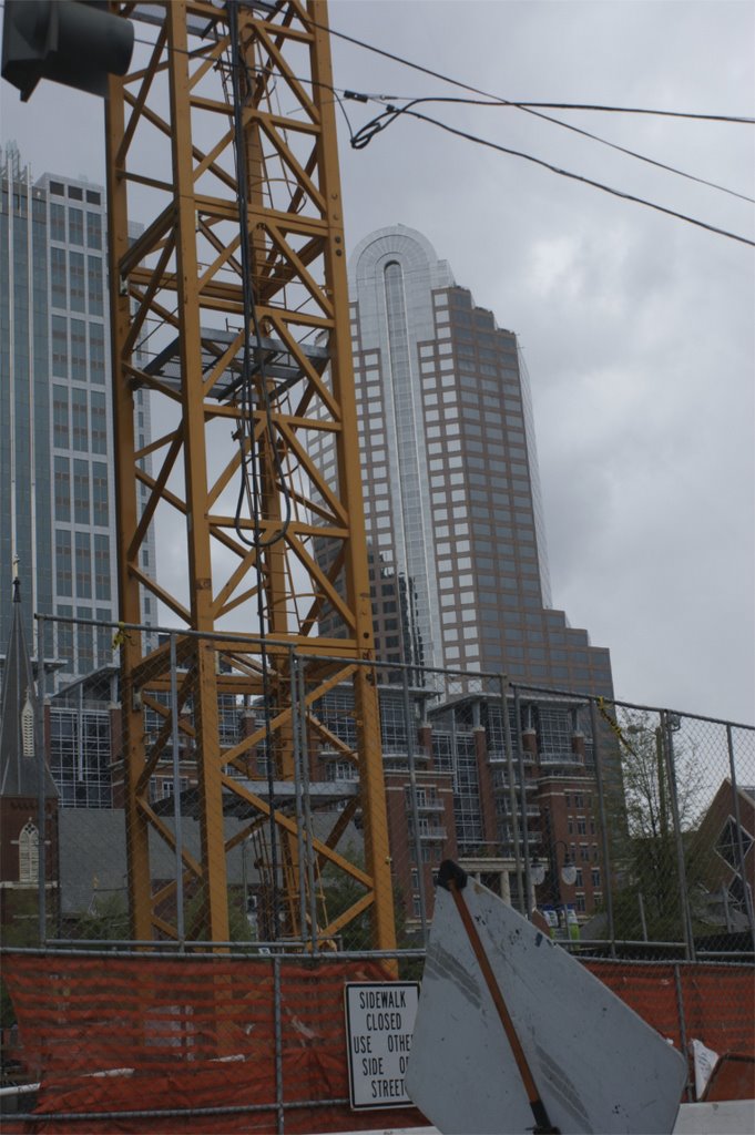 One Wachovia Center, back of construction toward right_facing east on Stonewall Street by simpsonmaps