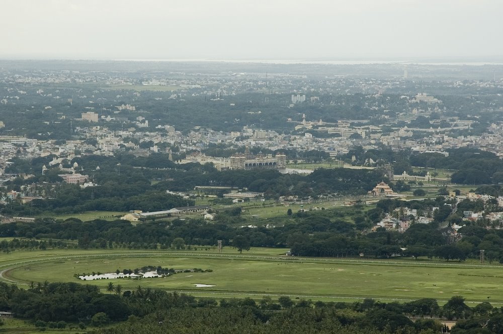 Mysore Palace from Chamundi Hill by jmasin