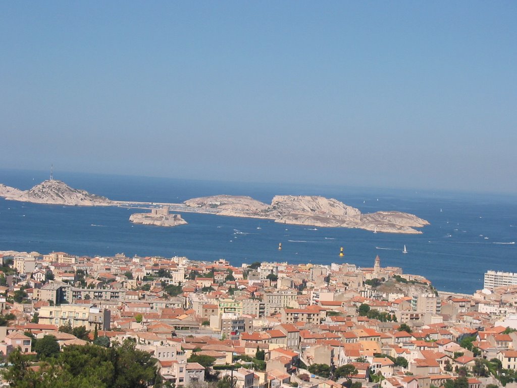 Iles de Frioul et d'IF vues depuis la Bonne Mère by France-42