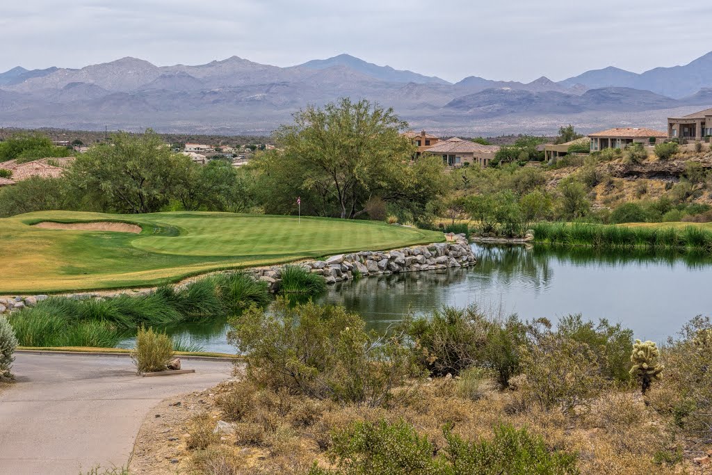 Par 3 14th at Sunridge Canyon GC (with some telltale ripples)! - June 2013 by Mike Stuckey