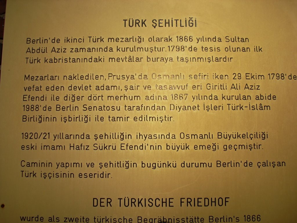 Türk Şehitliği Tarihçesi by Serdar Saydam