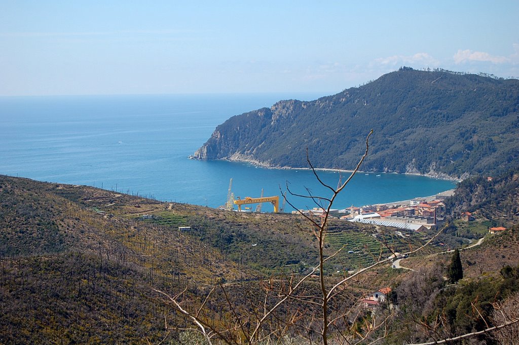 Panorama - Riva Trigoso sullo sfondo I Cantieri Navali by © √ paola chiarella