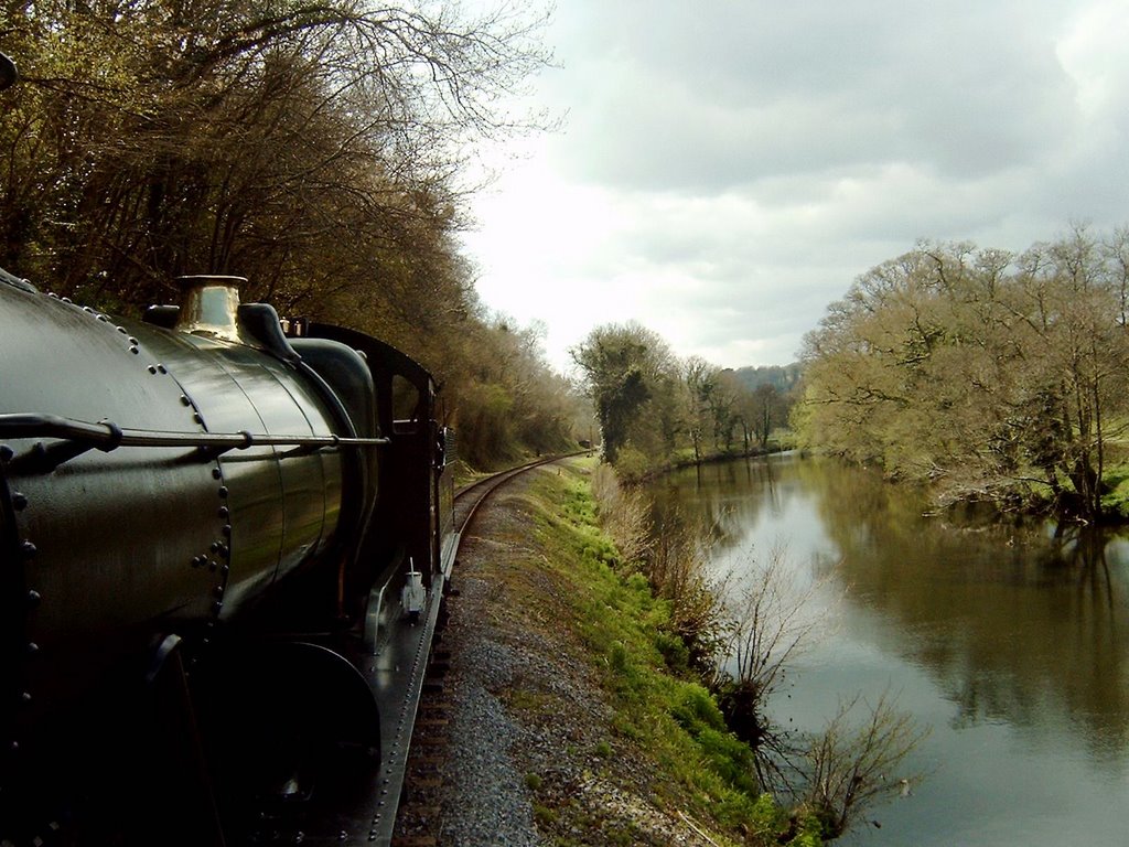 GWR Engine beside the River Dart by Jim Rider