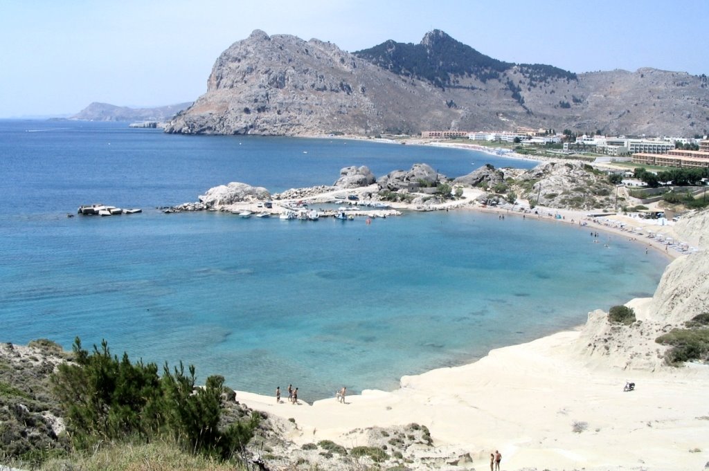 Kolymbia. Widok na Panagia Tsambika. (06.2005) by Jacek Rudniewski