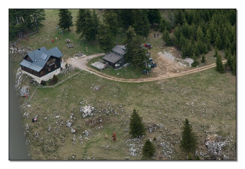 Hohe Wand/ Geländehütte (1023m) Aerial View by AustrianAviationArt