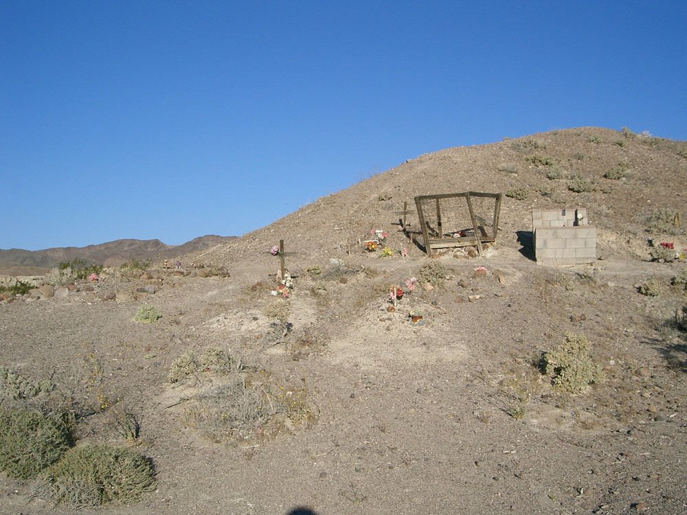 Shoshone Graveyard - 55 buried here by Bill Cook