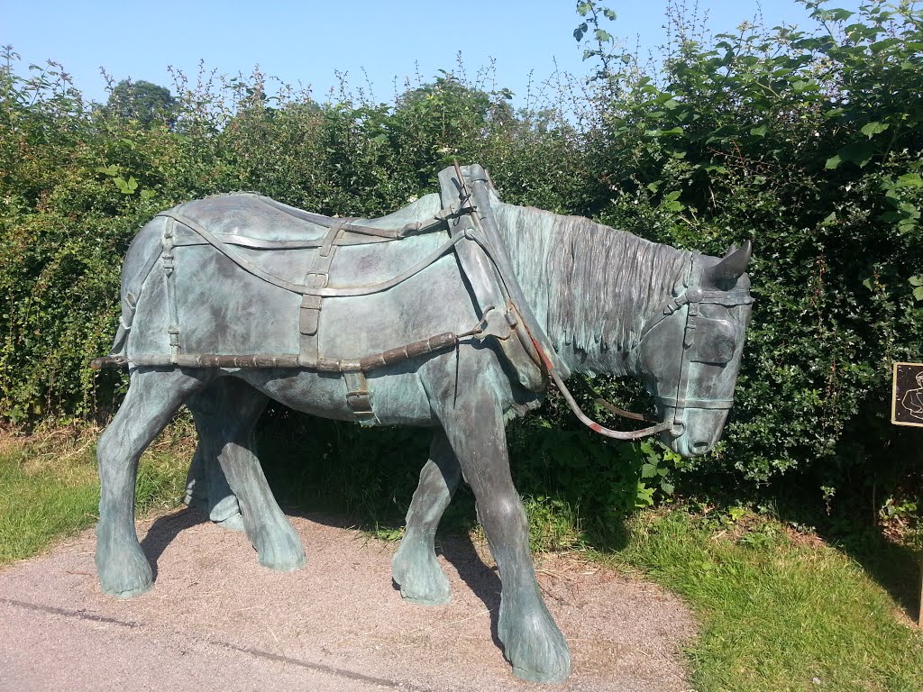 Model Towing Horse at Foxton Canal Museum Grand Union Canal Leicester Branch by quercusia