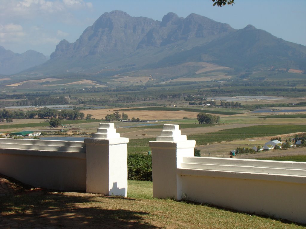 Stellenbosch through the gate at Seidelberg Wine Estate by caraym