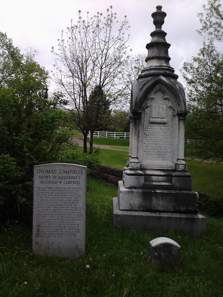 Thomas and Alexander Campbell Head Stones, Bethany, WV USA by mjose12000