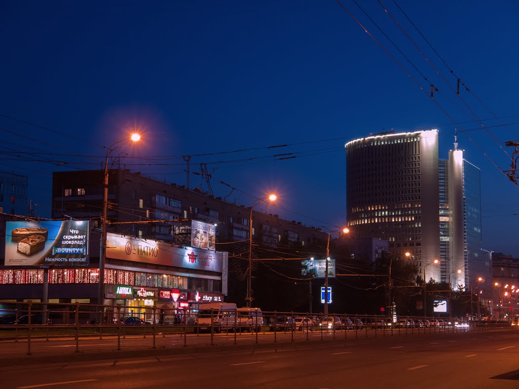 Moscow streets at night by Sonny Hudson