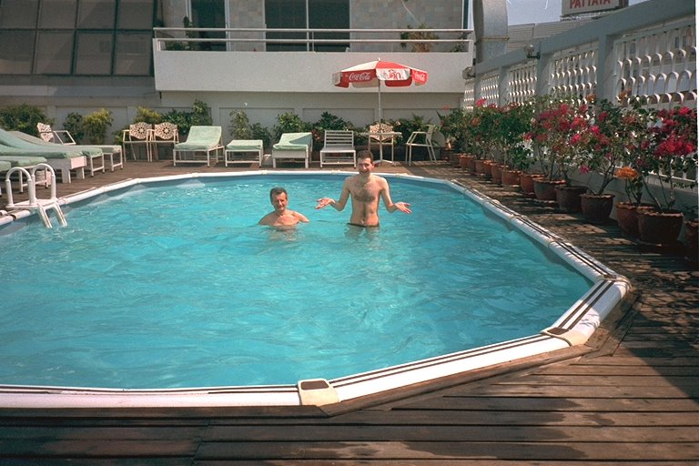 Swimming Pool on Top of Diamont Hotel Pattaya, Thailand by nayton