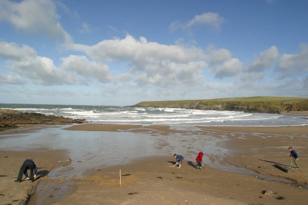 Whistling Sands of Porth Oer by Ray Hutchings