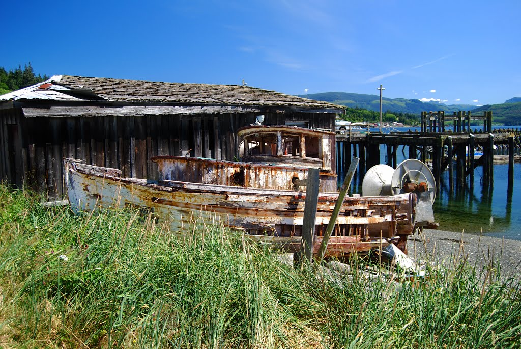 Abandoned boat Alert Bay by Jim Nieland