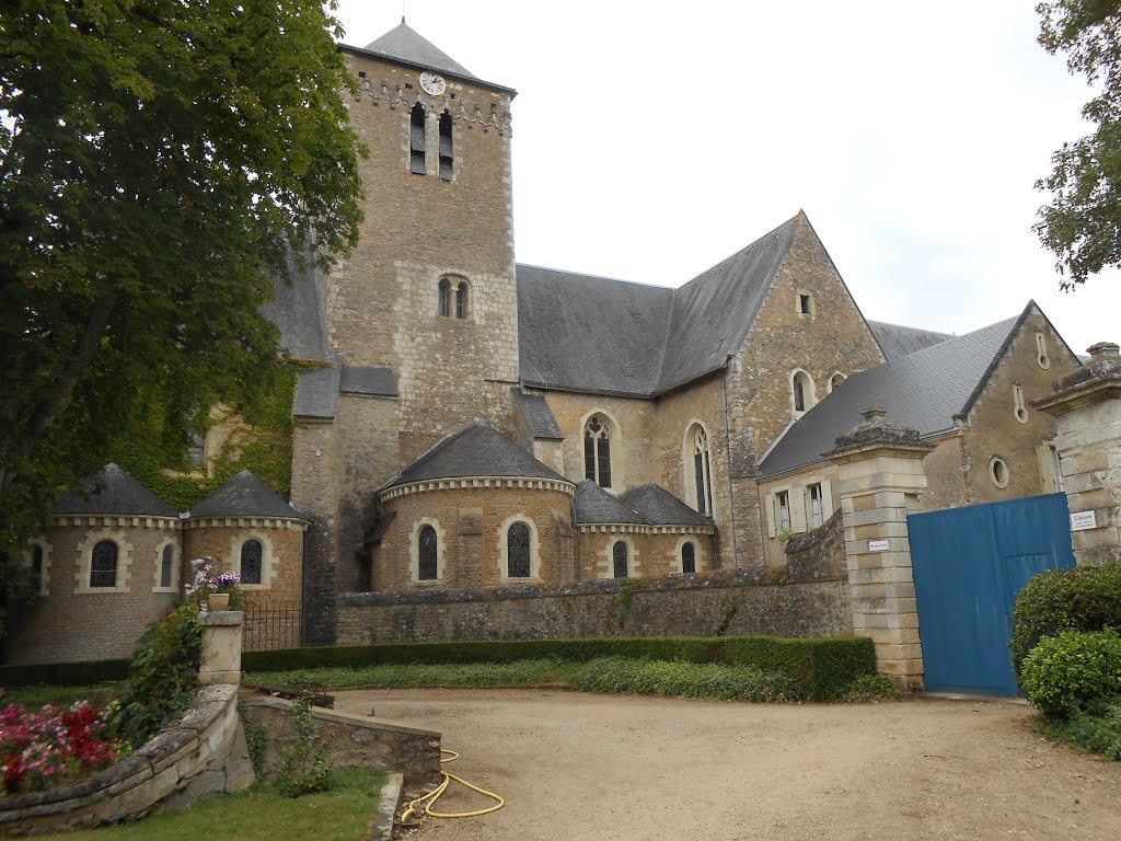 Inner court, Abbaye Saint Pierre, Solesmes, France by Amuserie