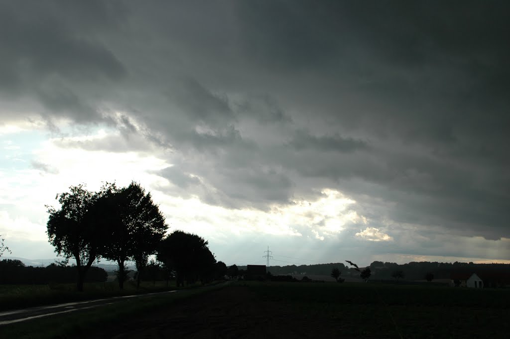 DER WIND TREIBT REGEN ÜBERS LAND.... by H.Blum