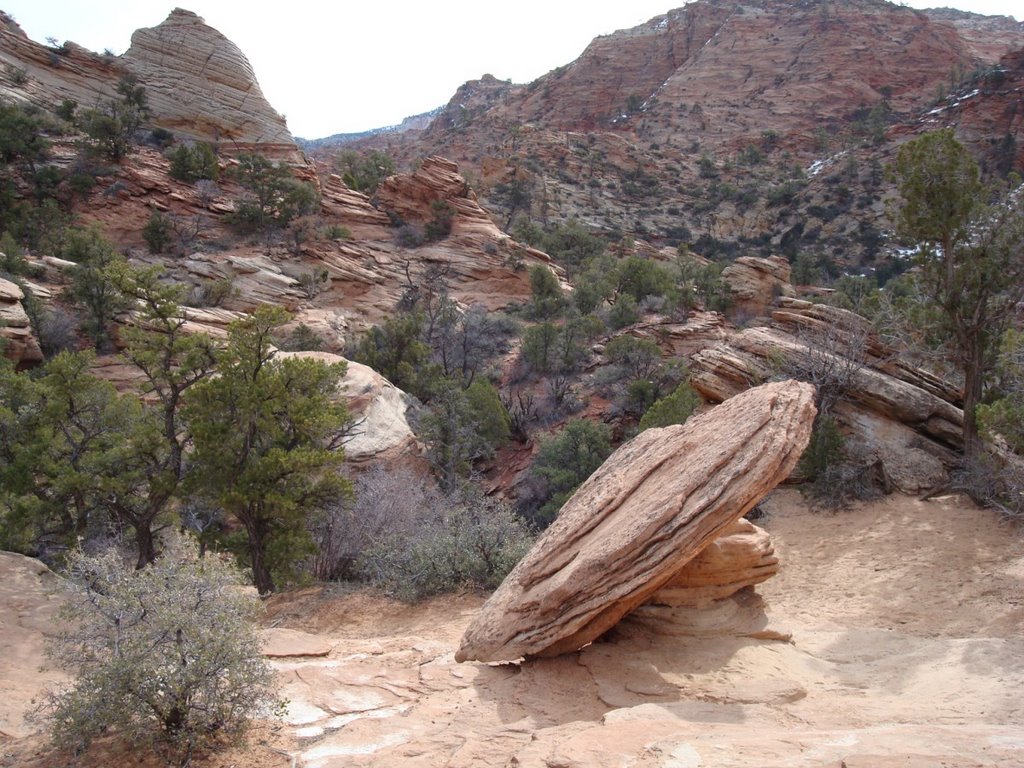 Zion Rock Sculpture, Zion NP by kittenpower