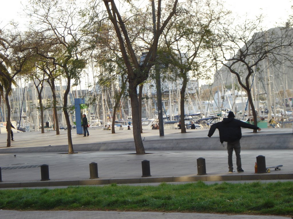 Barcelona Beach Pier by Grazyna & Joseph