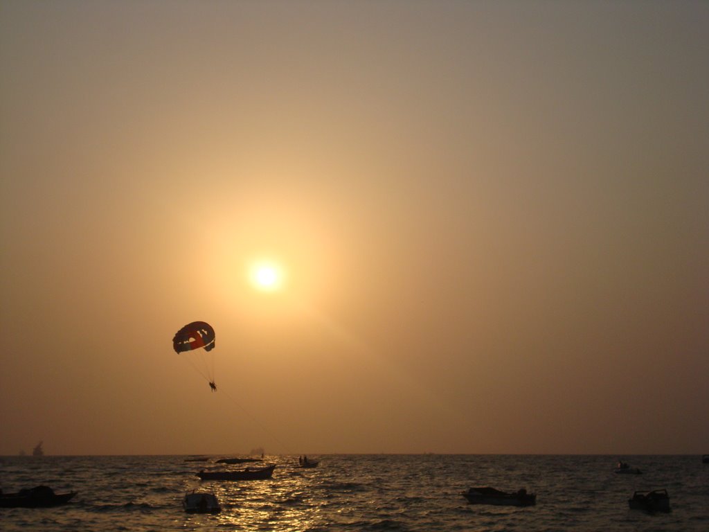 sun set  @ sinquerim beach by csn