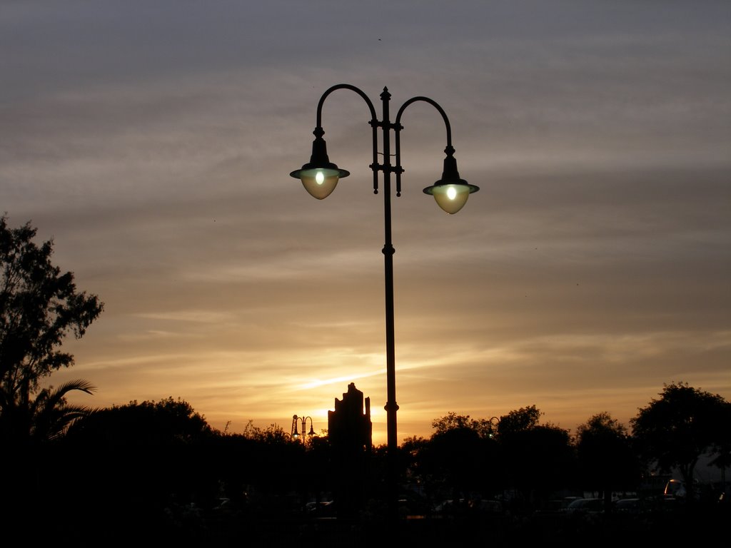 Greece, Corfu sunset at Spilia Square by Νίκος Γρηγορόπουλος