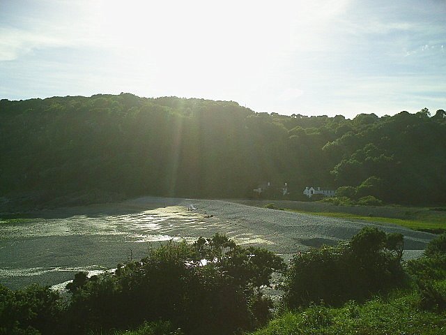 Sunset pwll du by trelew