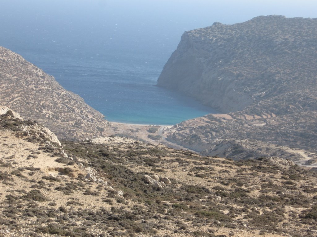 View of Helandros bay from the road by Marisy