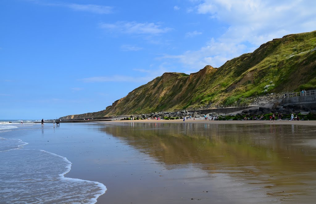 Reflections, looking east at Sheringham by Amelia Royan